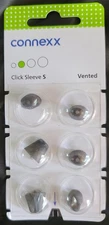 Small Vented Click Sleeves 6 pk Connexx for Hearing Aids