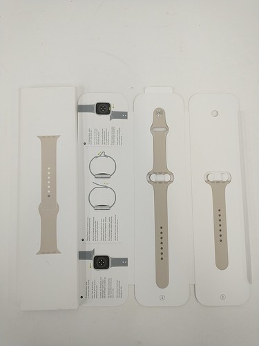 Montre bracelet sport Apple Starlight authentique taille 45 mm S/M/L