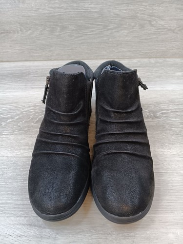 Clarks Cloudsteppers Breeze Range Black Ankle Booties Women's Size 8 Wide - Picture 2 of 11