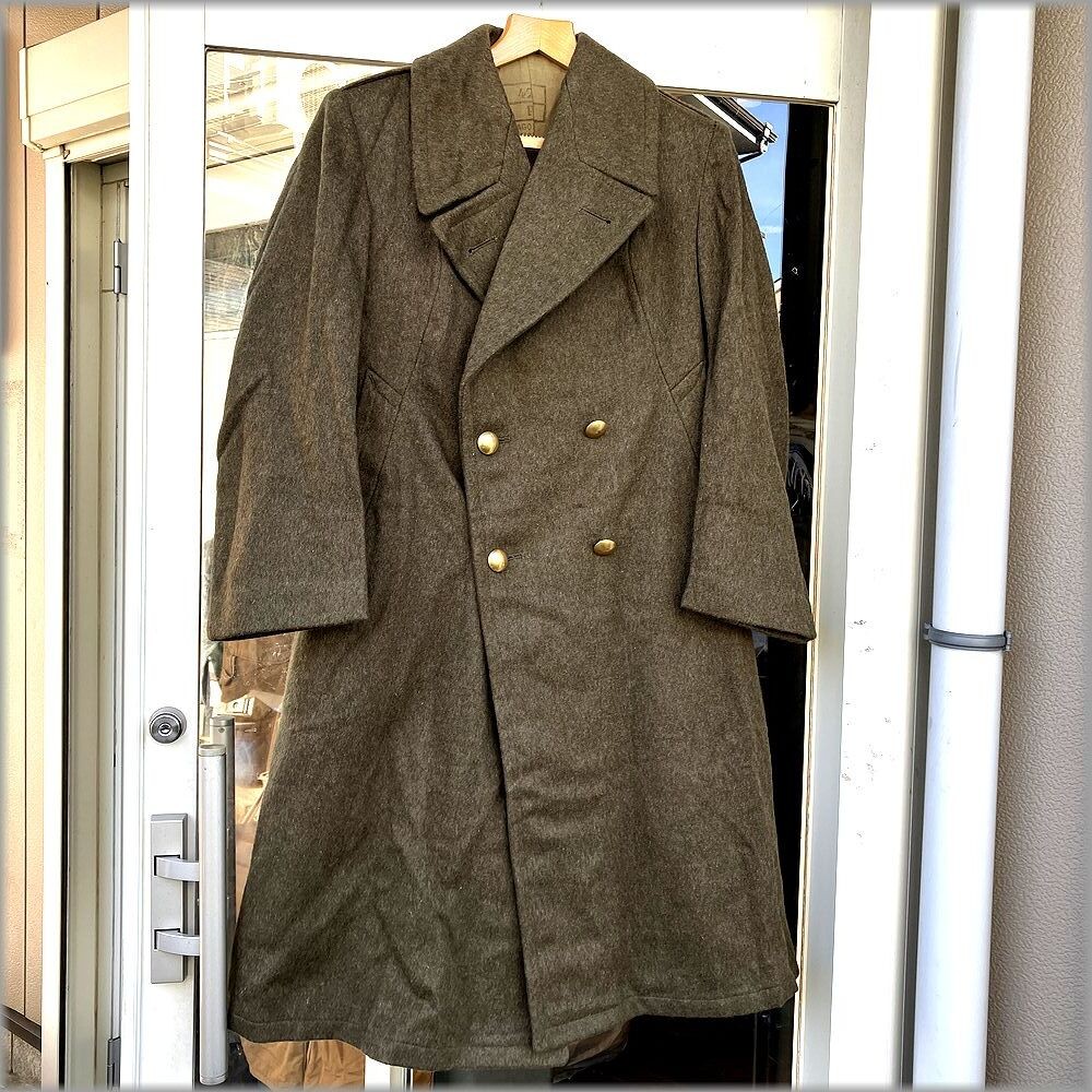 French Army 50s Vintage Wool Coat Deadstock Military Check French Army 50s Vintage Wool Coat Deadstock Military Check