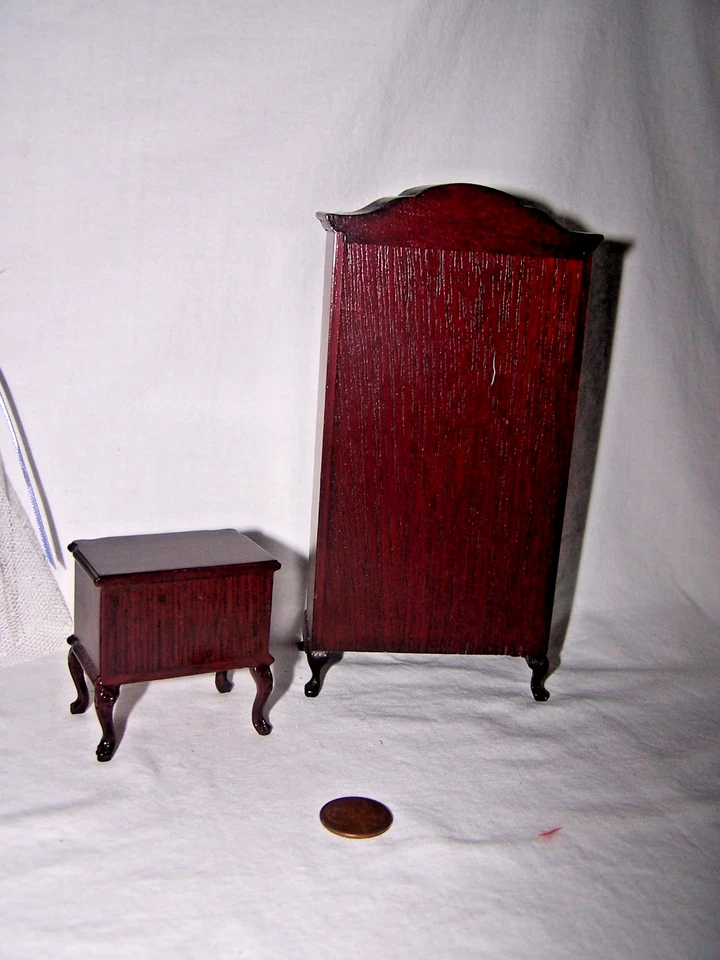 Muebles de dormitorio victorianos vintage para casa de muñecas Concord miniaturas Foto 4 de 4