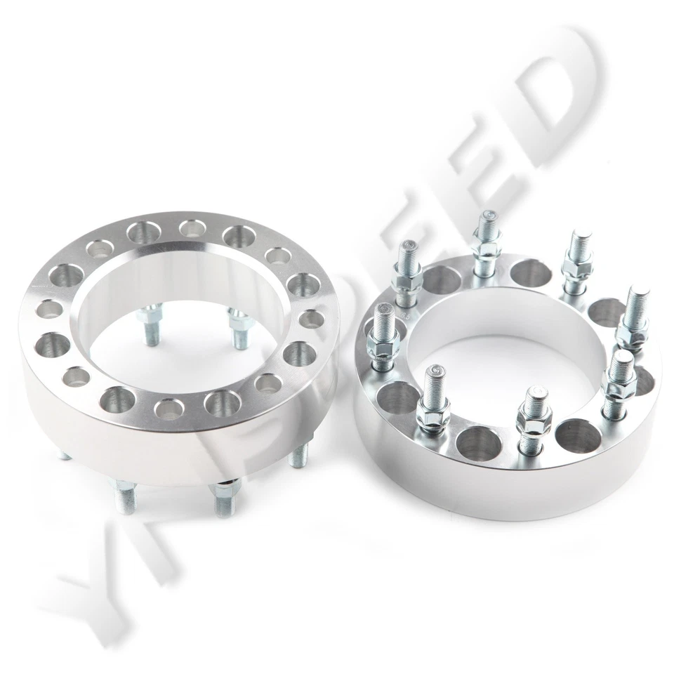 2PCS 8x165 to 8x165 Wheel Spacers 2" Thick |14x1.5 Studs | 130MM |8x6.5 to 8x6.5 - Image 2 of 4