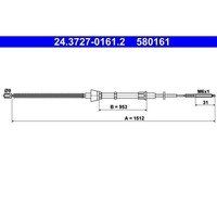 Ate 24.3727-0161.2 Seilzug, Feststellbremse