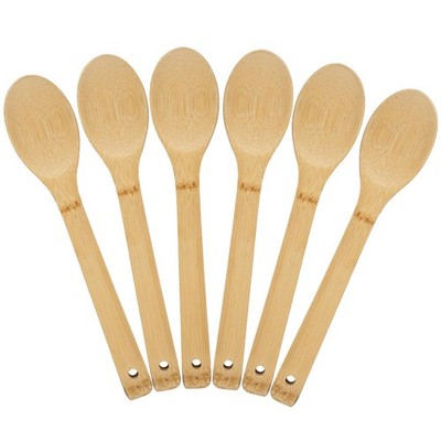 6 Stück Kochlöffel Set Holz, Länge 30Cm Kitchen Küchenutensilien aus Bambus H...