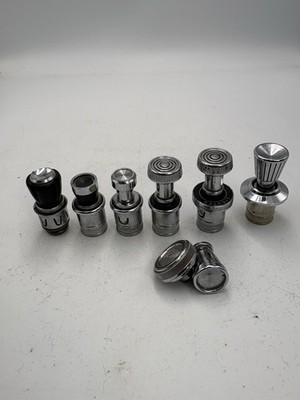 Lot Of 6 Car Cigarette Lighters 12 Volt Cuno Casco Untested + 2 Knobs