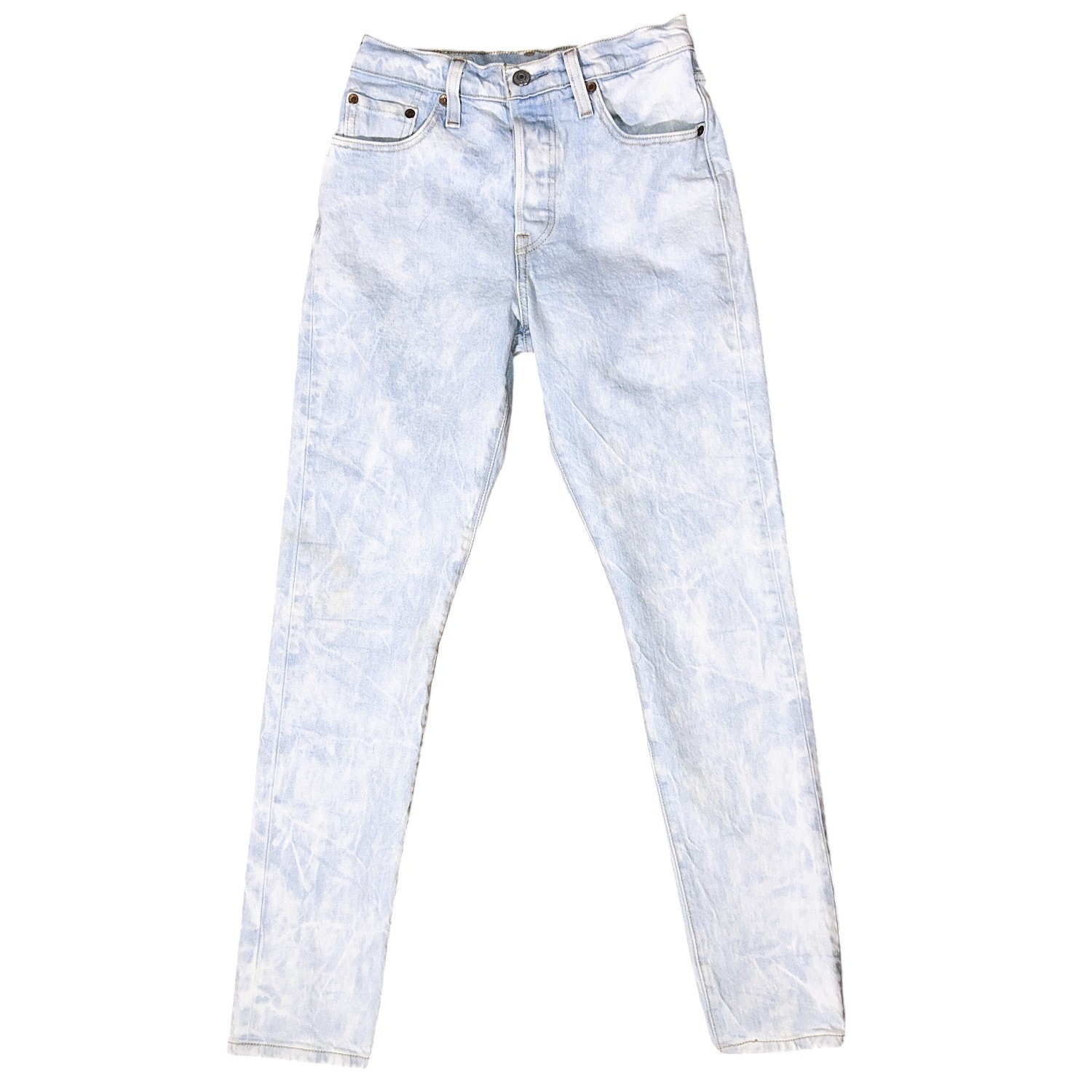 Levi's 501 Button Fly Light Wash Skinny Jeans 25X30 | eBay