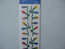 RARE! Vtg 2007 Mrs. Grossman's Sparkle Christmas Lights Stickers . Last one!