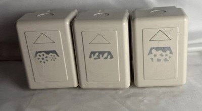 Paper Punch Lot 3pc White Decorative Border/Pattern Craft Punches Assorted