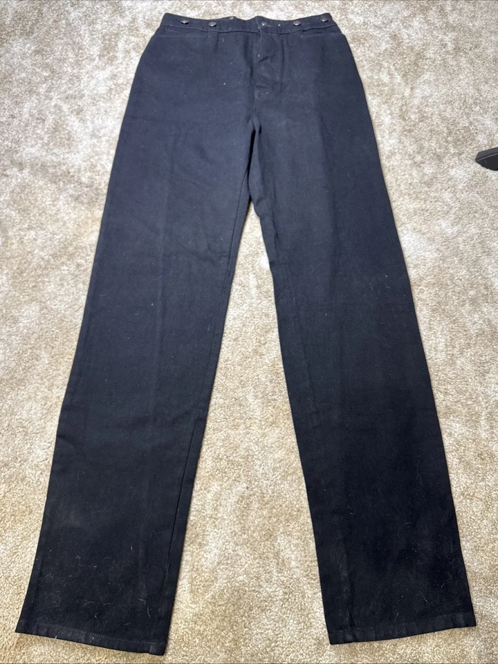 Wah Maker Buckle Back Black Denim Jeans Women 16 Cotton Western VTG USA Denim - Image 4 of 4