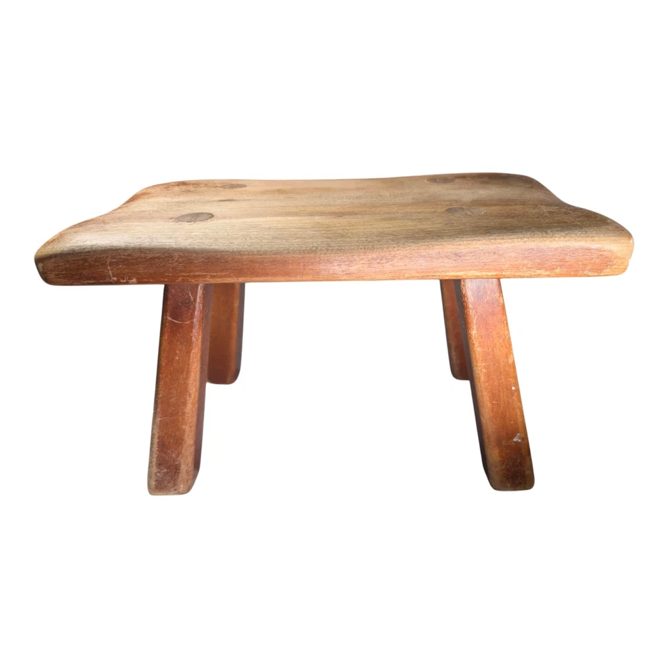 Taburete de pie de madera vintage auténtico Cushman Colonial Creation 9038 intacto Foto 2 de 4