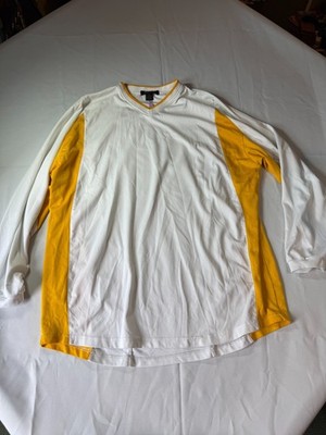 Milly Los Angeles Jersey Mens Size 2XL White Yellow Long Sleeve V-Neck Sports