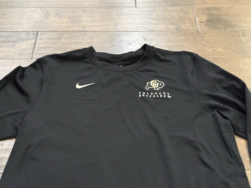 Nike Mens Black Colorado Buffaloes Sweatshirt Team Issued On Field Pullover L - Picture 4 of 9