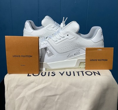 LOUIS VUITTON Trainer White Signature Size Men US 1A8WB9