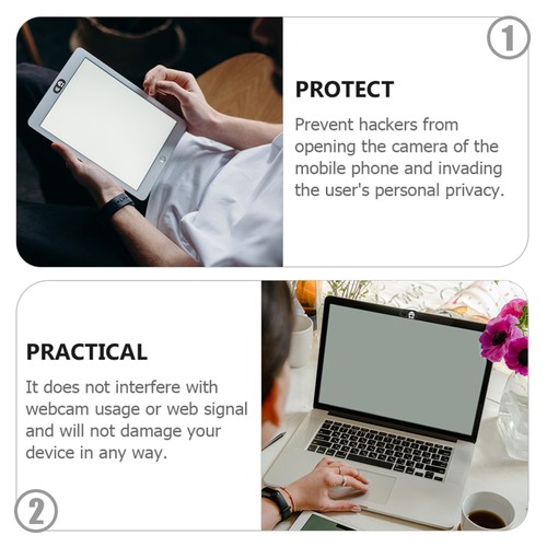 3pcs Webcam Cover Slide Webcam Privacy Cover Laptop Computer Camera Cover Slide - 第 9/12 張圖片