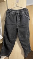H&M Baggy Denim Parachute Pants Black M New Without Tags Never Worn BNWT Unisex