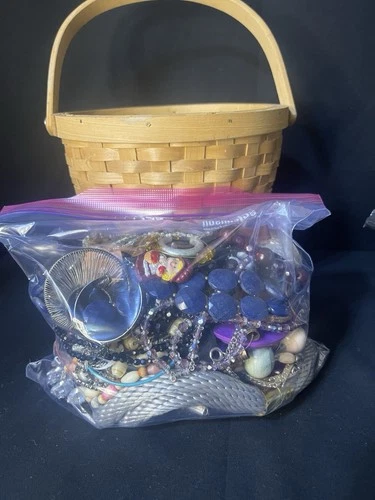 Vintage to Now Mystery Costume Jewelry Lot Wearable Junk Craft Art 4lbs
