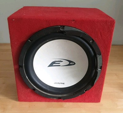 Alpine Type E 12'' Subwoofer Tested Working Red