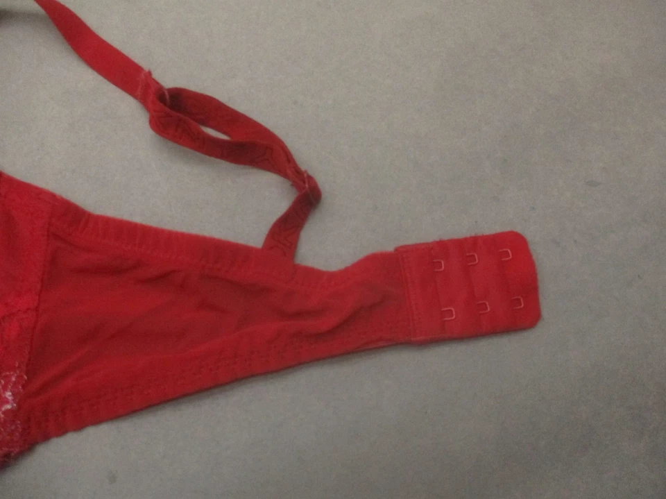 34D DKNY женщин красный с подкладкой на косточках кружева назад застежки Demi бюстгальтер 9E - Изображение 4 из 4