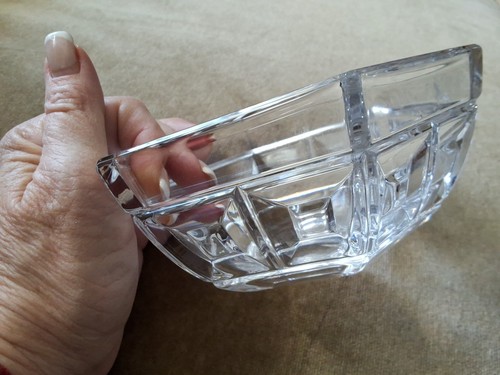 Rosenthal Domus Classic Crystal Hexagon Bowl Germany Signed Sparkly Vintage EUC - Picture 4 of 6