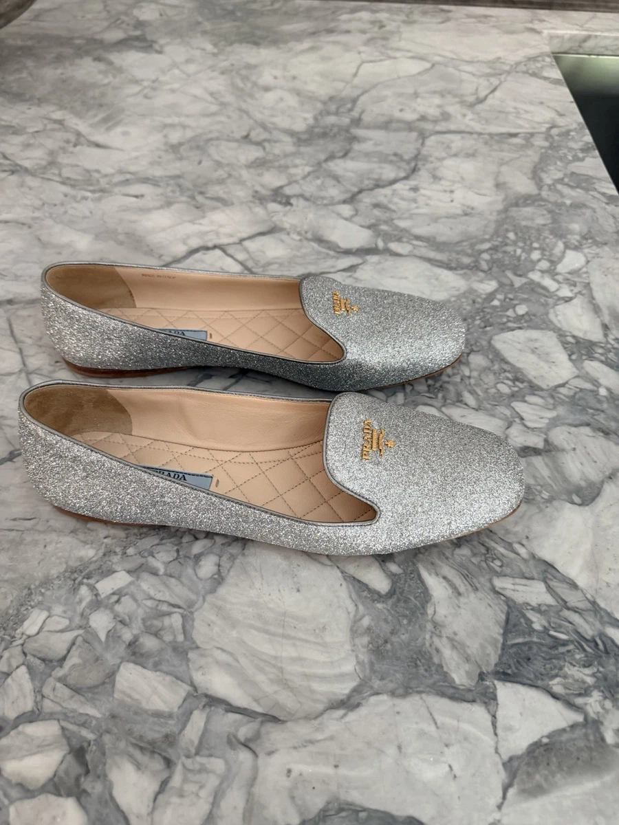 PRADA Silver Flats for Women for sale | eBay