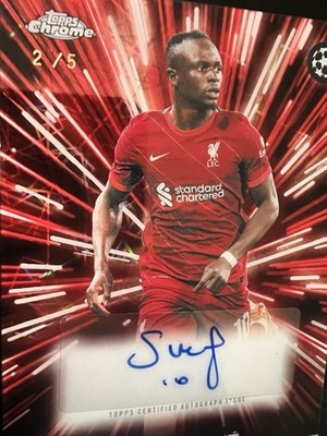 2025/26 Topps Chrome UCC - Black Lazer - Colour Match - Auto - Sadio Mane /5