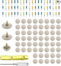 60PCS Universal Car Roof Headliner Repair Kit with Snap Rivets, Retainer Buttons