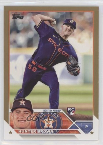 2023 Topps Series 1 Gold 1522/2023 Hunter Brown #111 Rookie RC