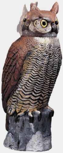 Dalen Ornamental OWL SCARECROW Decoy ROTATING HEAD 18" Repels Rodents Bird RH0-4 - Picture 1 of 2