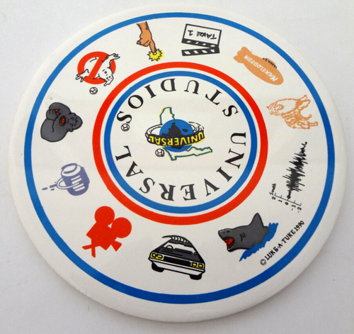 UNIVERSAL STUDIOS FLORIDA 6" CIRCLE TILE VINTAGE 1990 AMUSEMENT PARK SOUVENIR - Picture 4 of 6