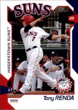 2013 Hagerstown Suns Choice #25 Tony Renda San Mateo California CA Baseball Card