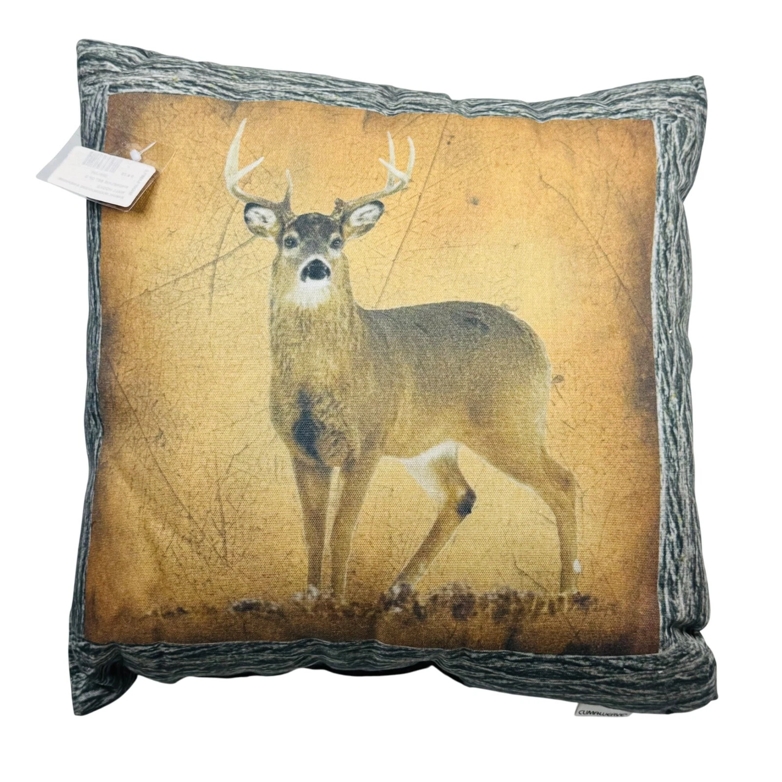 Climaweave White Tailed Deer 20in Indoor Outdoor Reversible Toss Pillow