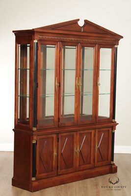 美品 廃盤 ジャーナルスタンダード CHRYSTIE GLASS CABINET Stanley Furniture Neoclassical Style Cherry China Display Cabinet