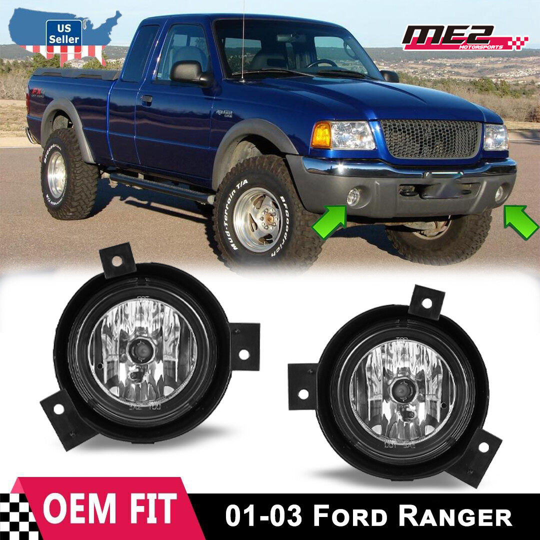 Fog Lights Fits 01-03 Ford Ranger 2001-2003 Front Bumper Driving