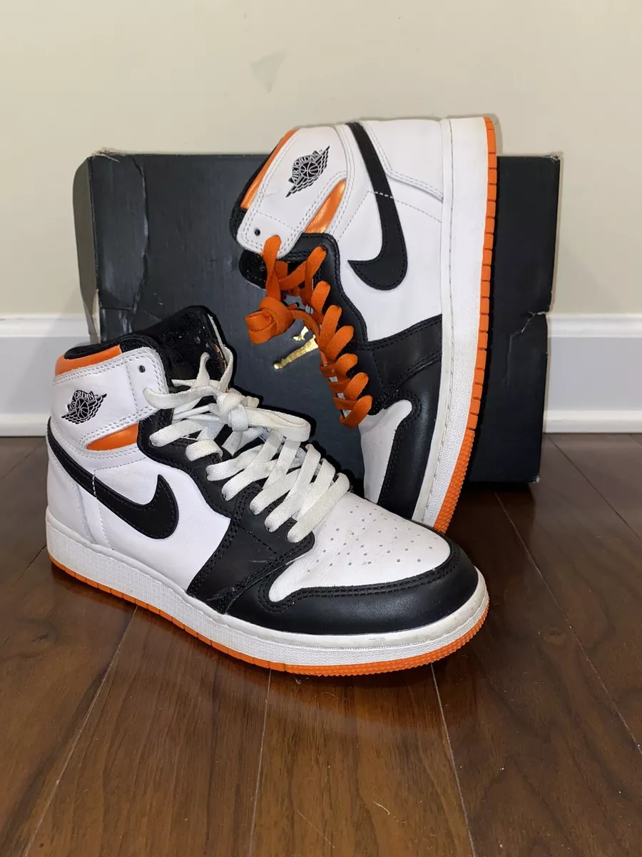 Air Jordan 1 Retro High Electro Orange GS Size 7Y 575441-180 (REP