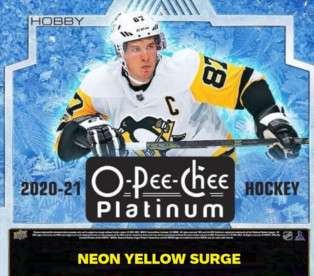 2020-21 O-Pee-Chee Platinum Neon Yellow Surge - U Pick