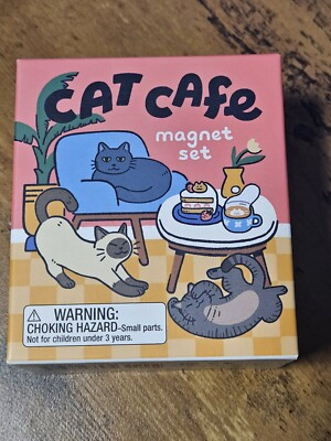 #ad NEW Cat Cafe Magnet Set amp; Backdrop RP MINIS W Mini Training Paperback Book $12.80