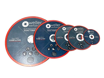 WELLERWERKZEUGE Trennscheiben alle Größen Ø 76/115/125/180/230mm Stahl Inox