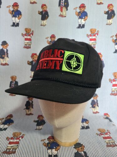 Vintage 80s 90s Public Enemy Merch Snapback Hat Ca