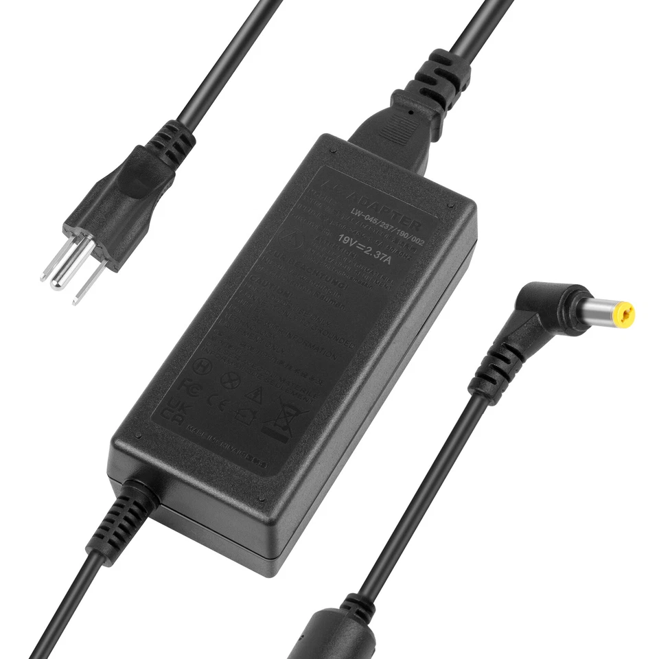 For Acer Aspire One Laptop Power Supply AC Adapter Charger Cord 19V 2.37A 45W - Image 4 of 4