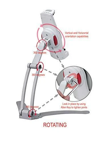 CTA Digital: 2-in-1 Kitchen Tablet Stand Wall/Desktop Mount W/Stylus for 7-13" - Image 2 of 4