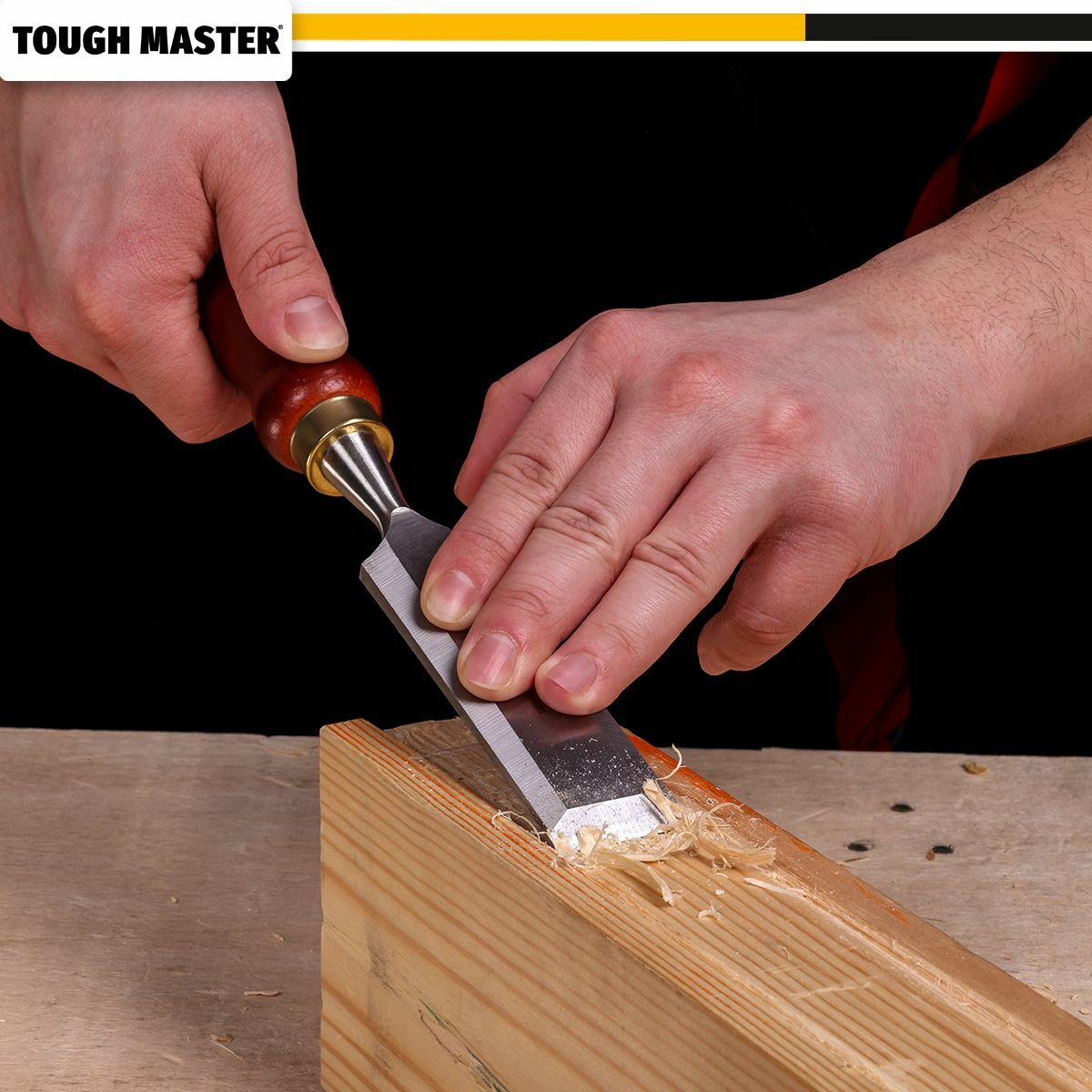 TOUGH MASTER 6pc Professional Chisel Set Splitproof Bevel Edge Ezarc