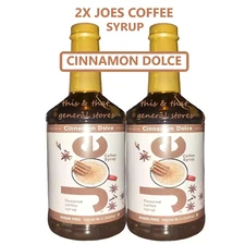 2 LITERS SUGAR FREE CINNAMON DOLCE  by JOES COFFEE SYRUP ZERO CARBS KETO