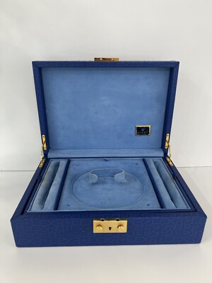 VINTAGE GENUINE RARE ROLEX Blue Watch Box Case 41.00.01 Leather | eBay