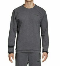 NWT adidas Men's Gray Heather Essentials Motion Pack Sweatshirt (DU0438) SMALL