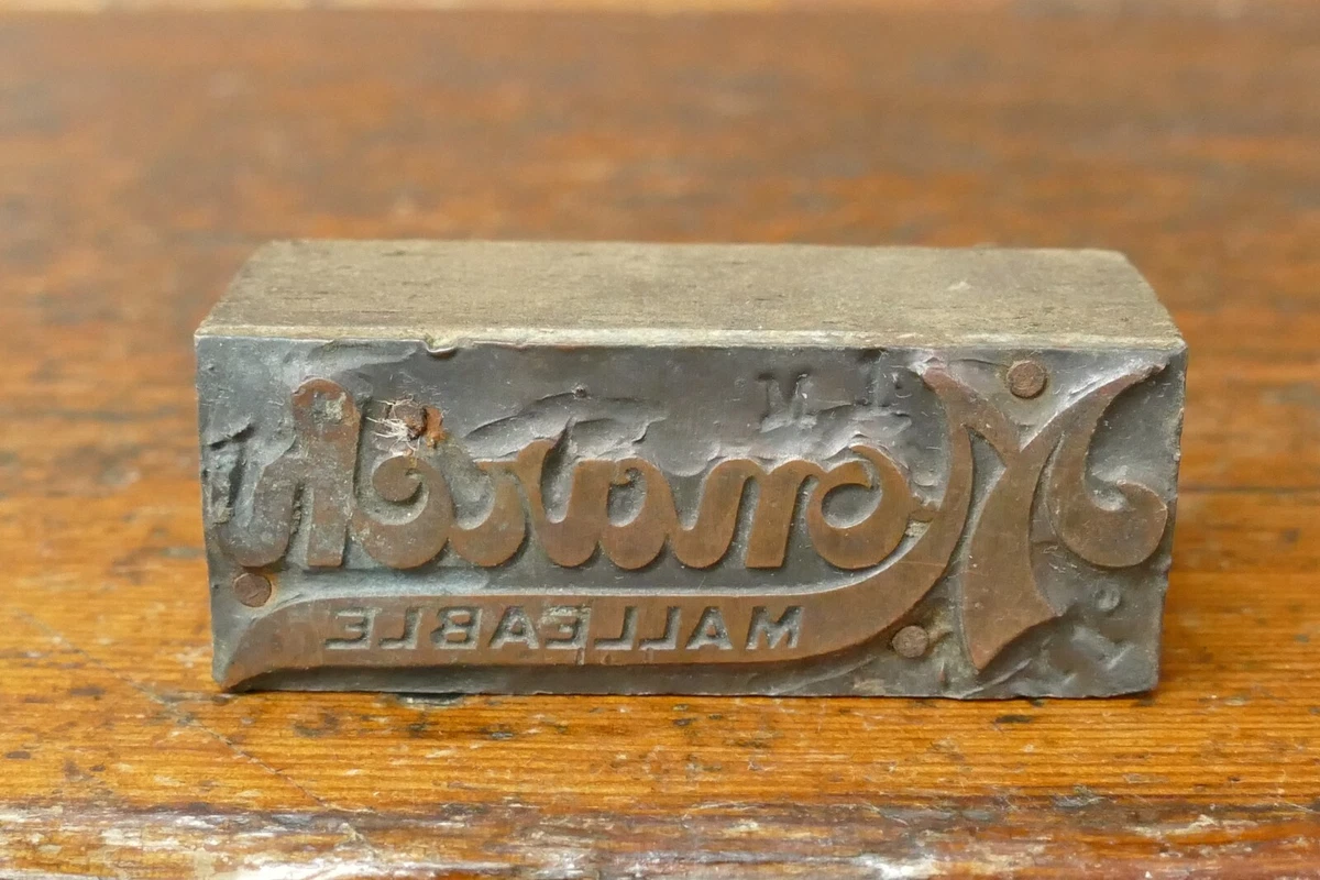 Vintage Antique 1920's Monarch Malleable Cook Stove Wood Metal Printer's  Block | eBay