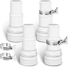 Universal 1.25" / 1.5" Combo Hose Adapter Pool Filter Pump Hose Adapter with Cla