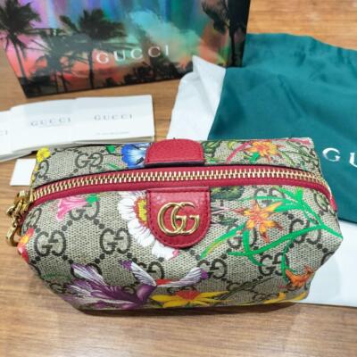 GUCCI Ophidia Cosmetic Pouch Purse Flora w/dust bag Japan