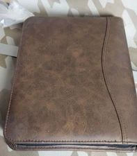 Vintage ~ Day-Timer Brown Leather Planner 7 Ring Binder Notebook Organizer FOLIO