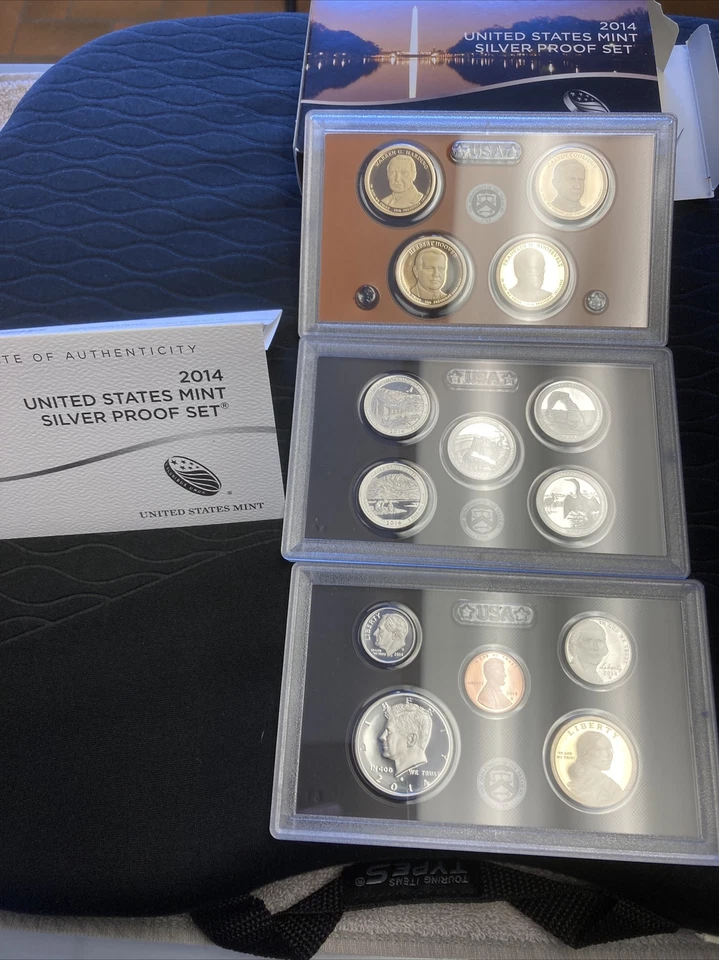 2013, 14, 15 US Mint SILVER  Proof Sets Run w/ COA's SILVER SETS 3 In A Row. - Image 4 of 4