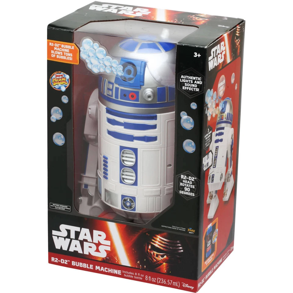 Star Wars R2-D2 Bubble Maker Figuren 3d darth vader Luke Skywalker Han Solo Rey - Bild 2 von 3